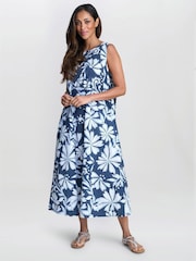 Gina Bacconi Blue Rory Tent Dress - Image 1 of 6