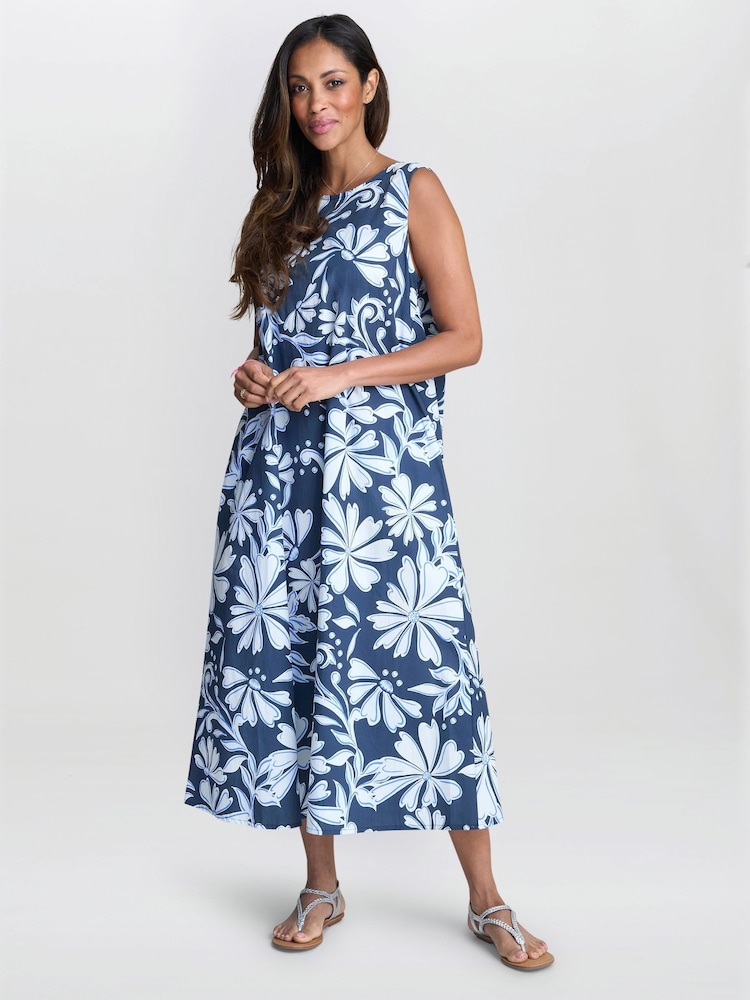Gina Bacconi Blue Rory Tent Dress - Image 1 of 6