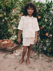 Cream Knitted Shirt & Shorts Set (3-16yrs) - Image 1 of 17