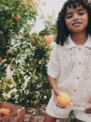 Cream Knitted Shirt & Shorts Set (3-16yrs) - Image 11 of 17