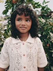 Cream Knitted Shirt & Shorts Set (3-16yrs) - Image 12 of 17