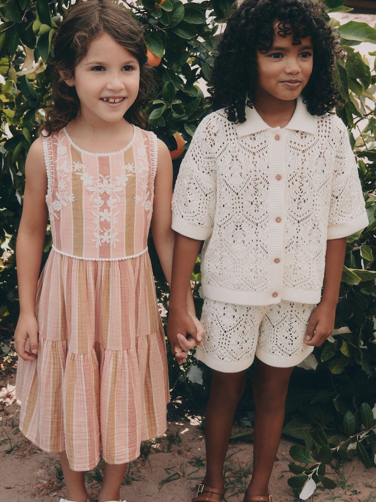 Cream Knitted Shirt & Shorts Set (3-16yrs) - Image 2 of 17