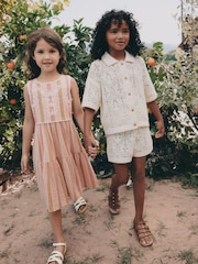 Cream Knitted Shirt & Shorts Set (3-16yrs) - Image 3 of 17