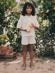 Cream Knitted Shirt & Shorts Set (3-16yrs) - Image 7 of 17