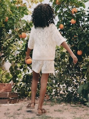 Cream Knitted Shirt & Shorts Set (3-16yrs) - Image 9 of 17