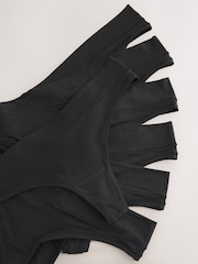 Black Thong Ultimate Comfort Knickers 7 Pack - Image 8 of 9