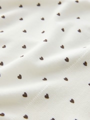 Ecru Heart Polka Dots Soft Touch Crew Neck Cotton Rich Jumper - Image 8 of 9