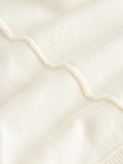 Ecru Cotton Rich Soft Touch Knitted Polo Top - Image 8 of 8