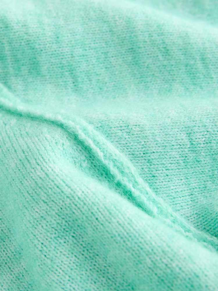 Aqua Blue Knitted Half Sleeve T-Shirt - Image 7 of 7