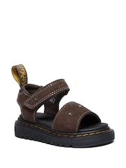 Dr. Martens Brown Marlowe Flower Tumbled Nubuck Sandals - Image 1 of 6
