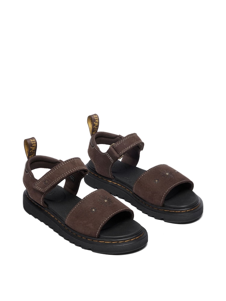 Dr. Martens Brown Marlowe Flower Tumbled Nubuck Sandals - Image 2 of 6