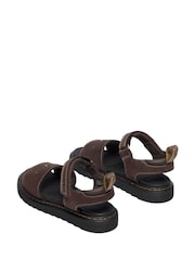 Dr. Martens Brown Marlowe Flower Tumbled Nubuck Sandals - Image 3 of 6