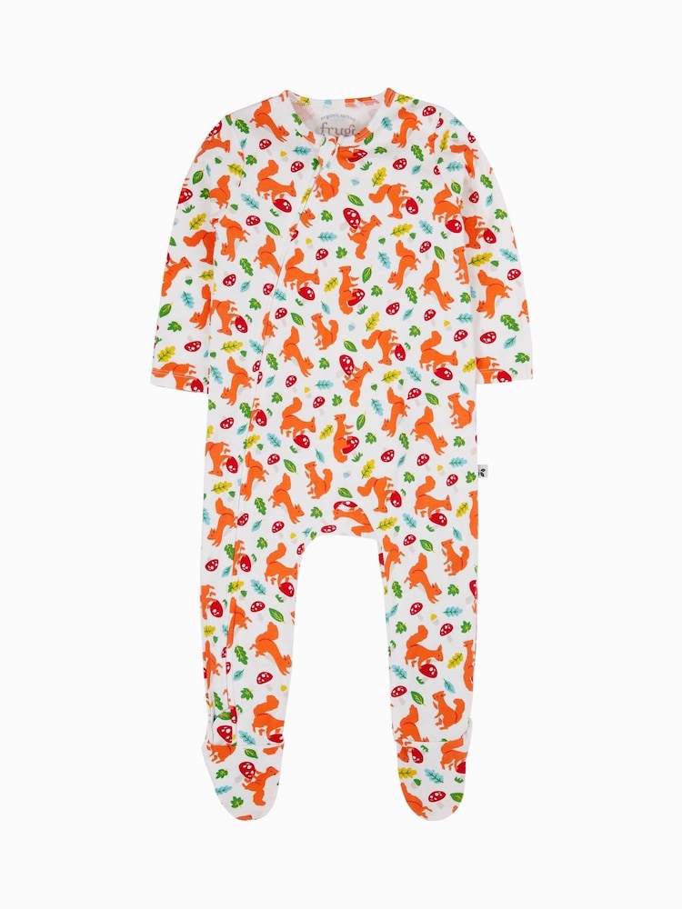 Frugi Kimono Zip White Sleepsuit - Image 1 of 3