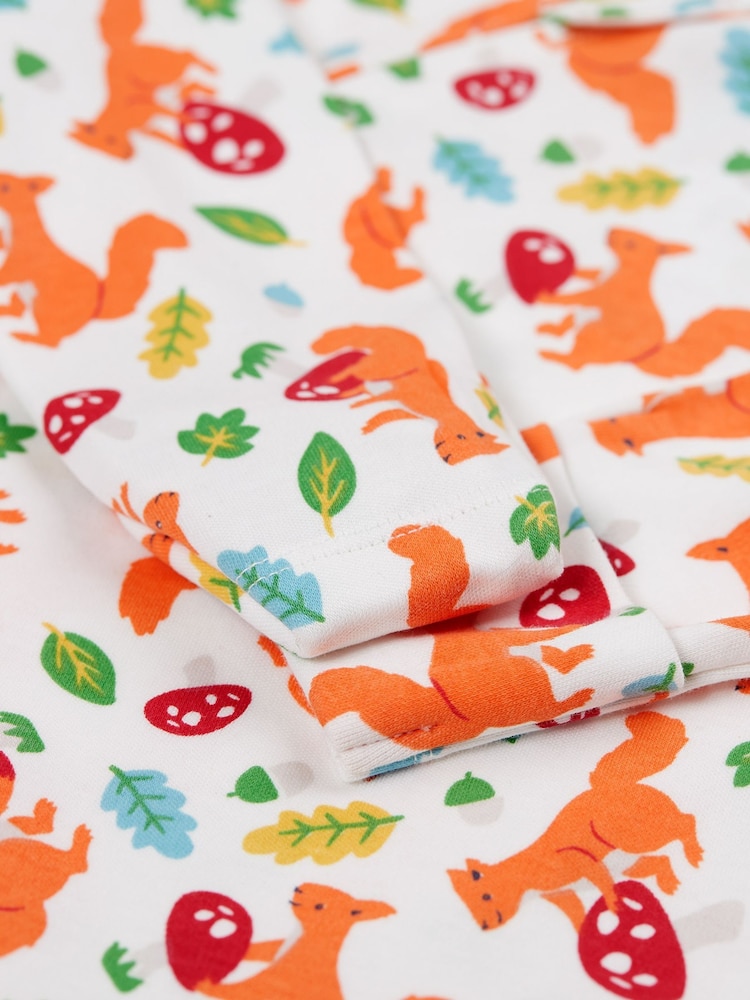 Frugi Kimono Zip White Sleepsuit - Image 2 of 3