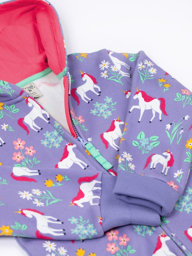Morado - Frugi Purple Big Snuggle Suit - Imagen 2 de 3