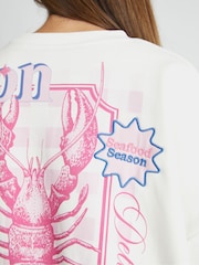 Skinnydip White Bon Appetit Sweatshirt - Image 4 of 5