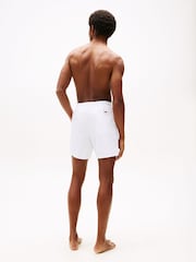 Tommy Hilfiger White Original Drawstring Mid Length Swim Shorts - Image 2 of 5