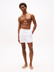 Tommy Hilfiger White Original Drawstring Mid Length Swim Shorts - Image 3 of 5