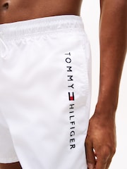 Tommy Hilfiger White Original Drawstring Mid Length Swim Shorts - Image 4 of 5