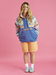 Harper & Lewis Blue Bodie Retro Pattern 1/4 Zip Fleece - Image 4 of 8