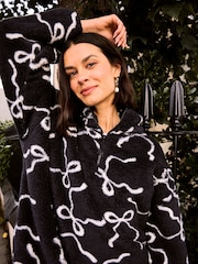 Skinnydip Black Bow Longline Fleece - Image 2 of 3