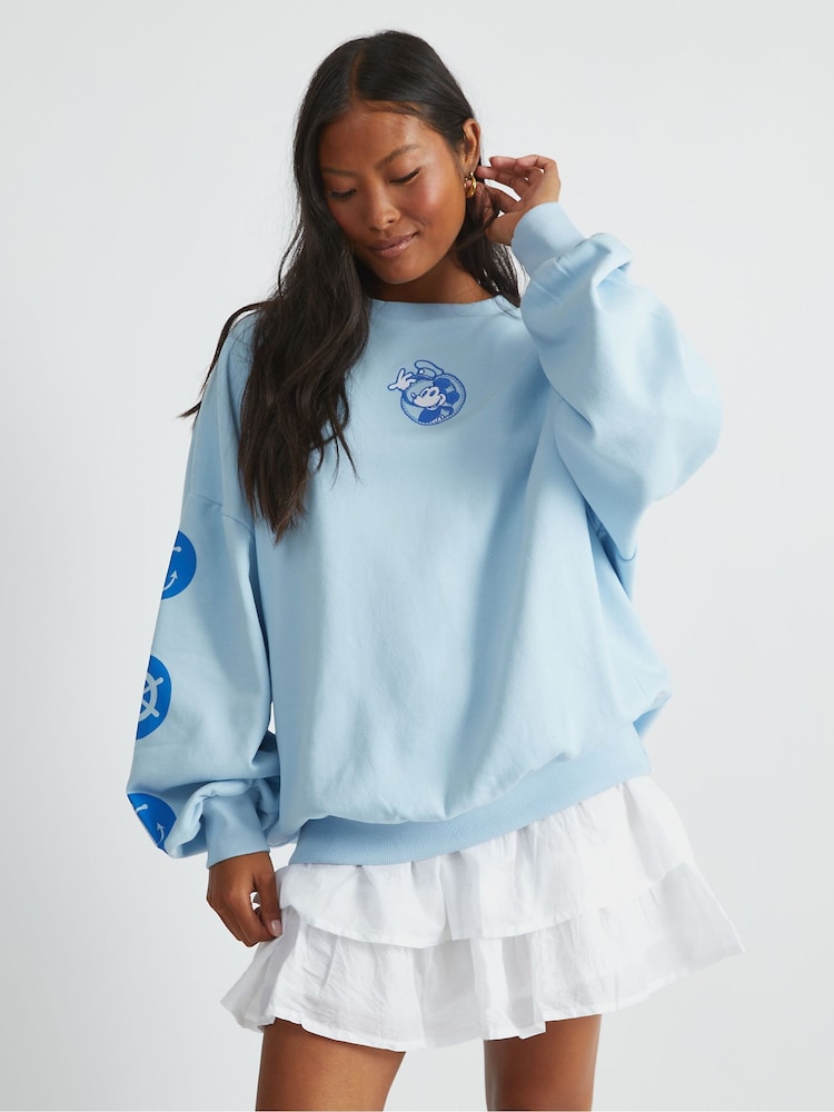 Skinnydip Blue Disney Steamboat Willie Sweatshirt - Image 2 of 5 Skinnydip Blue Disney Steamboat Willie Sweatshirt - Image 2 of 5