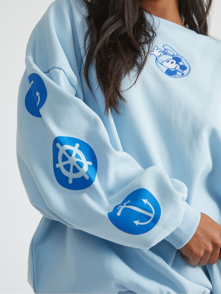 Skinnydip Blue Disney Steamboat Willie Sweatshirt - Image 5 of 5 Skinnydip Blue Disney Steamboat Willie Sweatshirt - Image 5 of 5