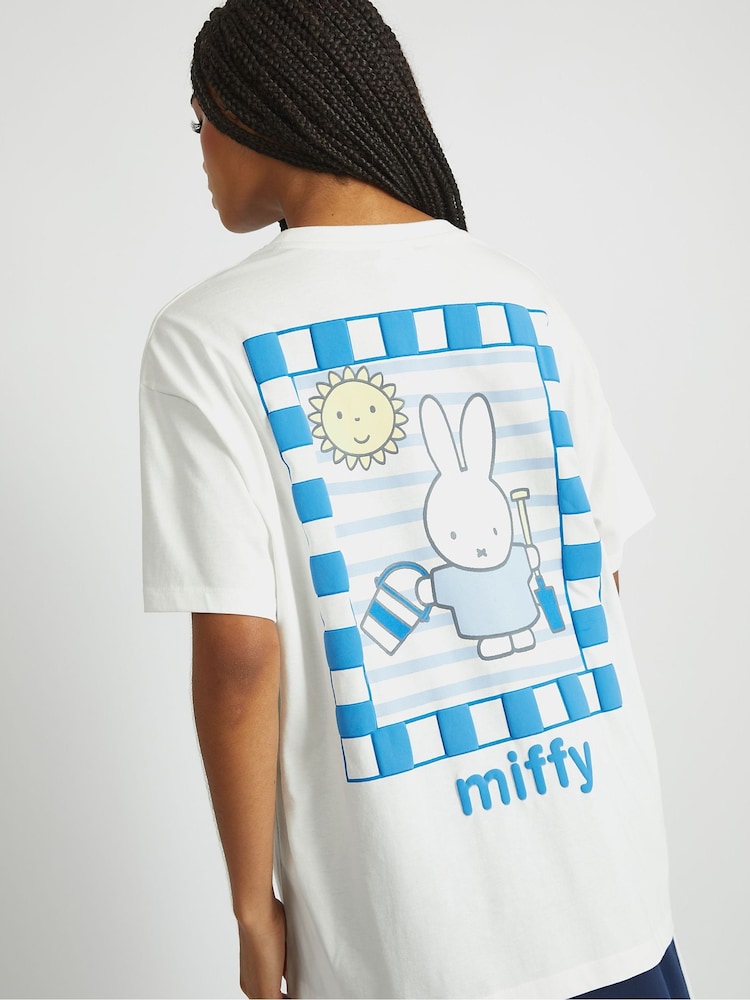 Skinnydip White Miffy Beach T-Shirt - Image 1 of 5 Skinnydip White Miffy Beach T-Shirt - Image 1 of 5