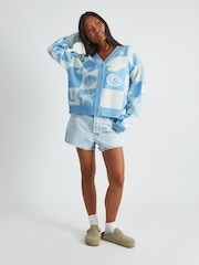 Skinnydip Blue Checked Shell Cardigan - Image 1 of 5