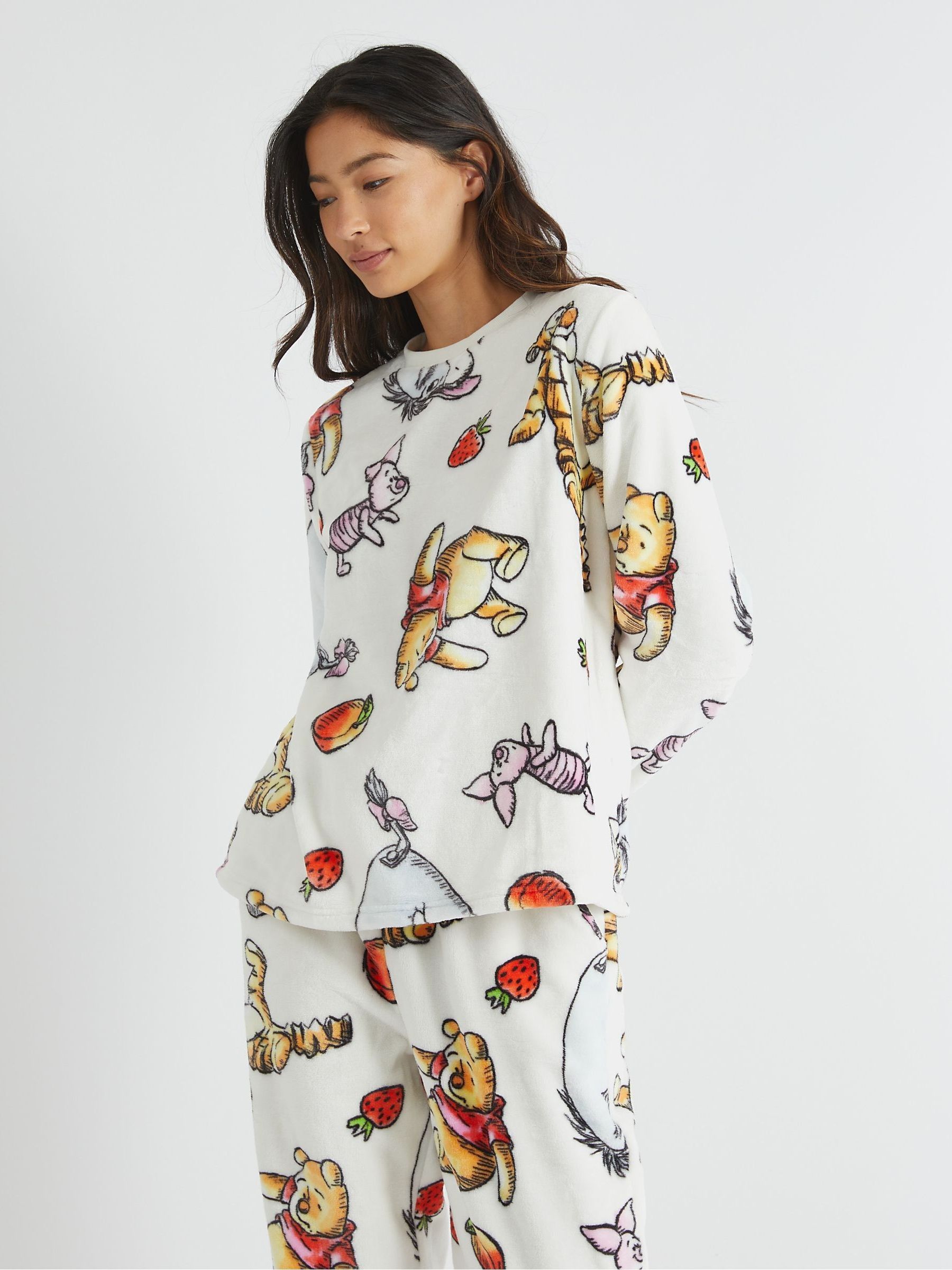 Buy Skinnydip Pink Disney Winnie The Pooh Fleece Pyjamas Set from