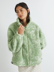 Skinnydip Green Cherry Borg Jacket - Image 3 of 5
