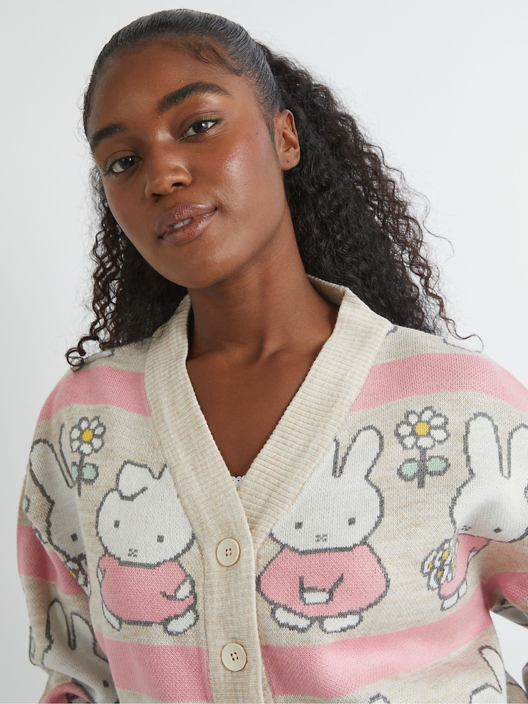 Skinnydip White Miffy Cable Knitted Cardigan - Image 4 of 4