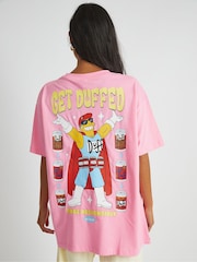 Skinnydip Pink The Simpsons Get Duffed T-Shirt - Image 2 of 5