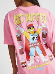 Skinnydip Pink The Simpsons Get Duffed T-Shirt - Image 4 of 5