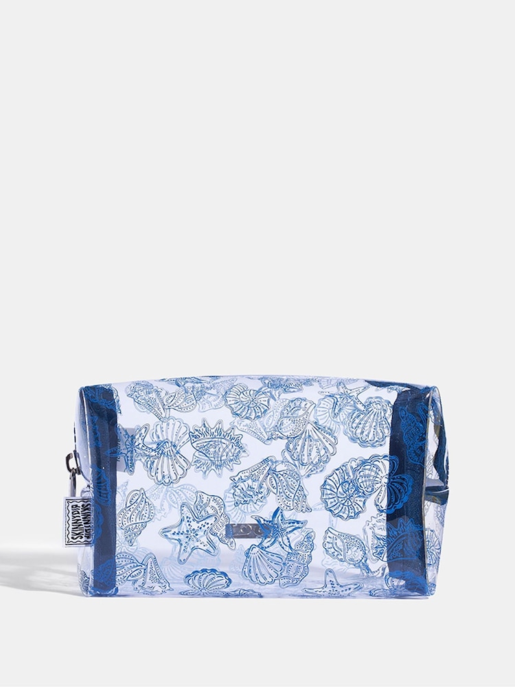 Skinnydip Blue Sea Shells Makeup Bag - Image 1 of 5