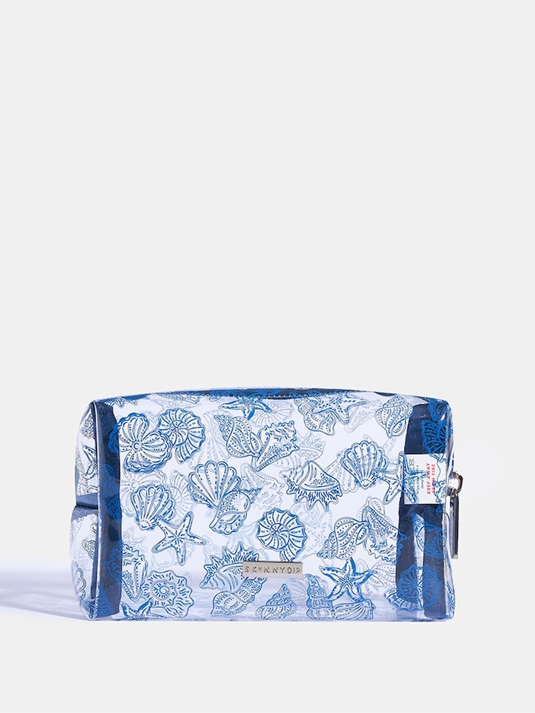 Skinnydip Blue Sea Shells Makeup Bag - Image 2 of 5 Skinnydip Blue Sea Shells Makeup Bag - Image 2 of 5