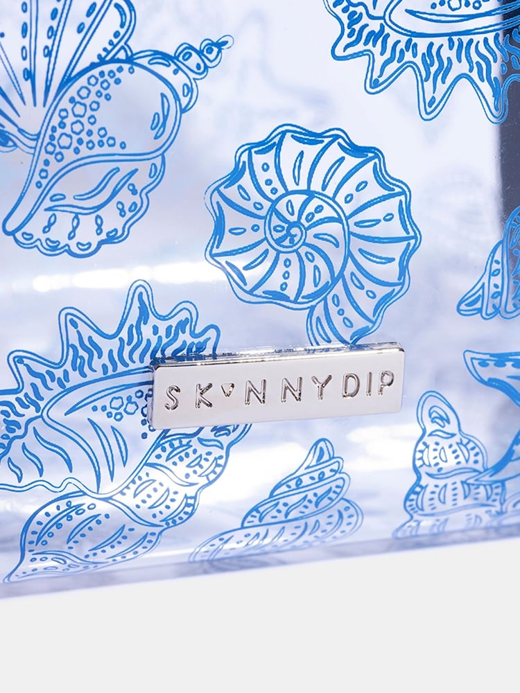 Skinnydip Blue Sea Shells Makeup Bag - Image 5 of 5