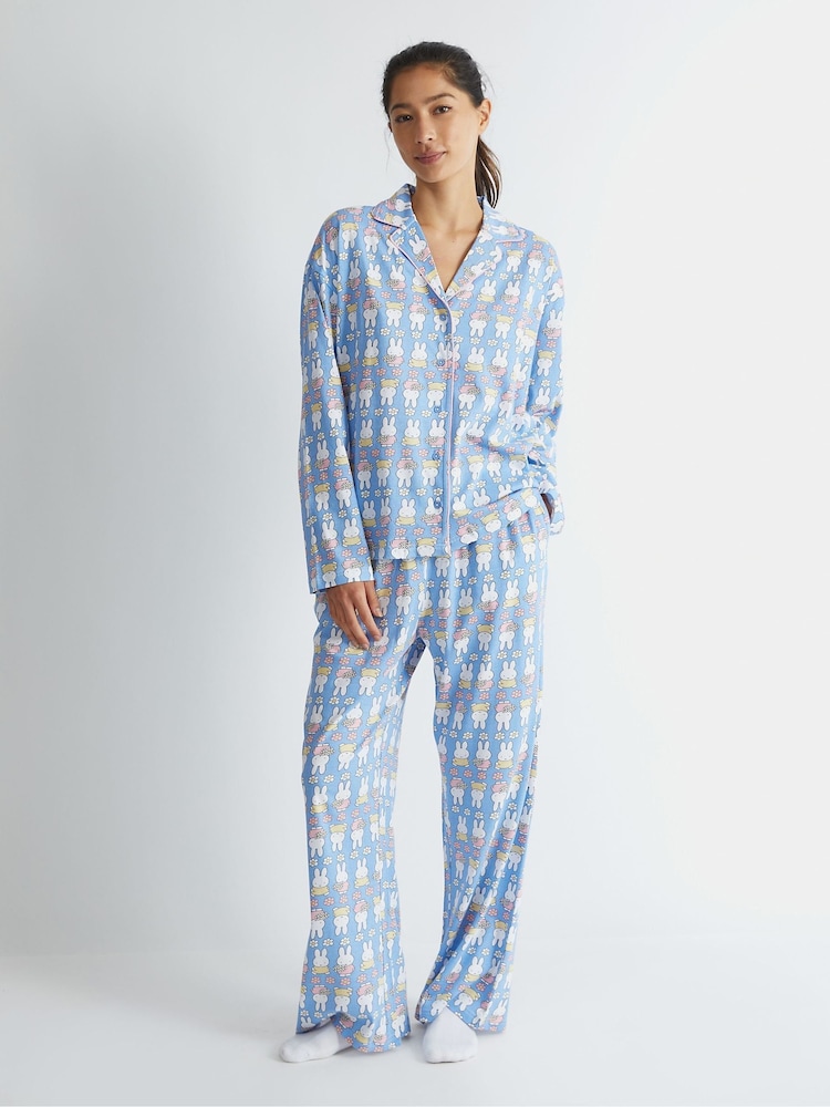Skinnydip Blue Miffy x Skinnydip Flower Pyjama Set - Image 1 of 6 Skinnydip Blue Miffy x Skinnydip Flower Pyjama Set - Image 1 of 6