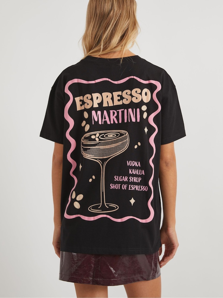 Skinnydip Black Espresso Martini T-shirt - Image 1 of 6 Skinnydip Black Espresso Martini T-shirt - Image 1 of 6