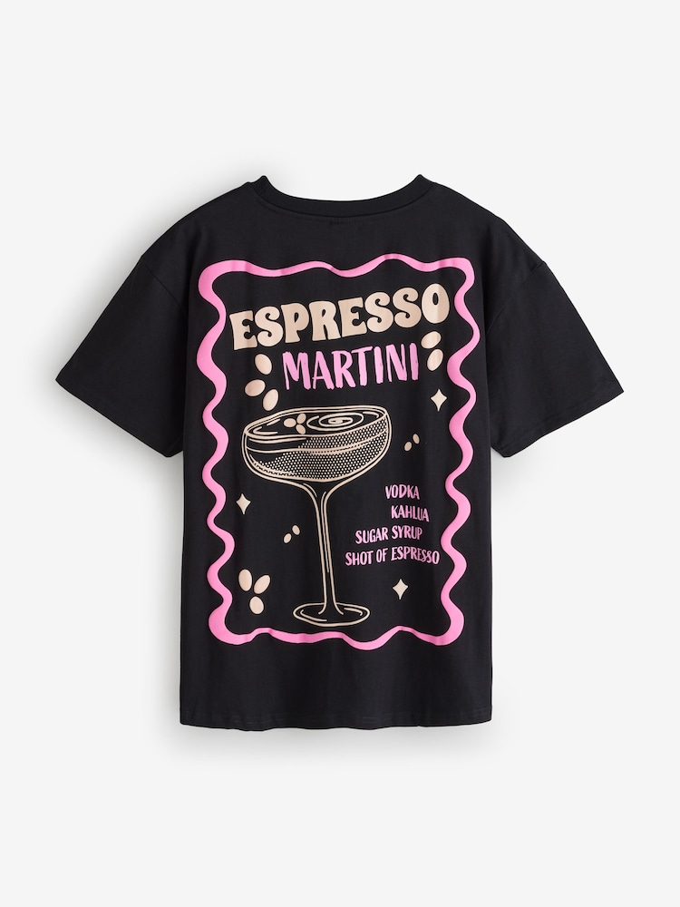 Skinnydip Black Espresso Martini T-shirt - Image 6 of 6 Skinnydip Black Espresso Martini T-shirt - Image 6 of 6