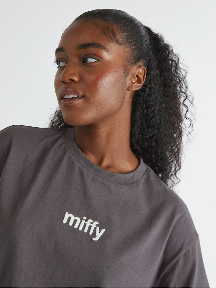 Skinnydip Grey Miffy x Outline T-Shirt - Image 4 of 4 Skinnydip Grey Miffy x Outline T-Shirt - Image 4 of 4