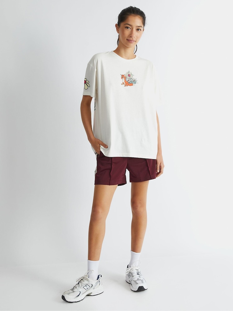 Skinnydip White Disney Fox And The Hound Flower T-Shirt - Image 2 of 5 Skinnydip White Disney Fox And The Hound Flower T-Shirt - Image 2 of 5