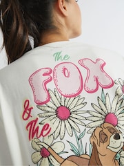 Skinnydip White Disney Fox And The Hound Flower T-Shirt - Image 4 of 5