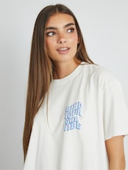 Skinnydip White Mind Your Own Vibe Shell T-Shirt - Image 4 of 4