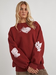 Skinnydip Pink Hello Kitty Kuromi Sweatshirt - Image 2 of 5