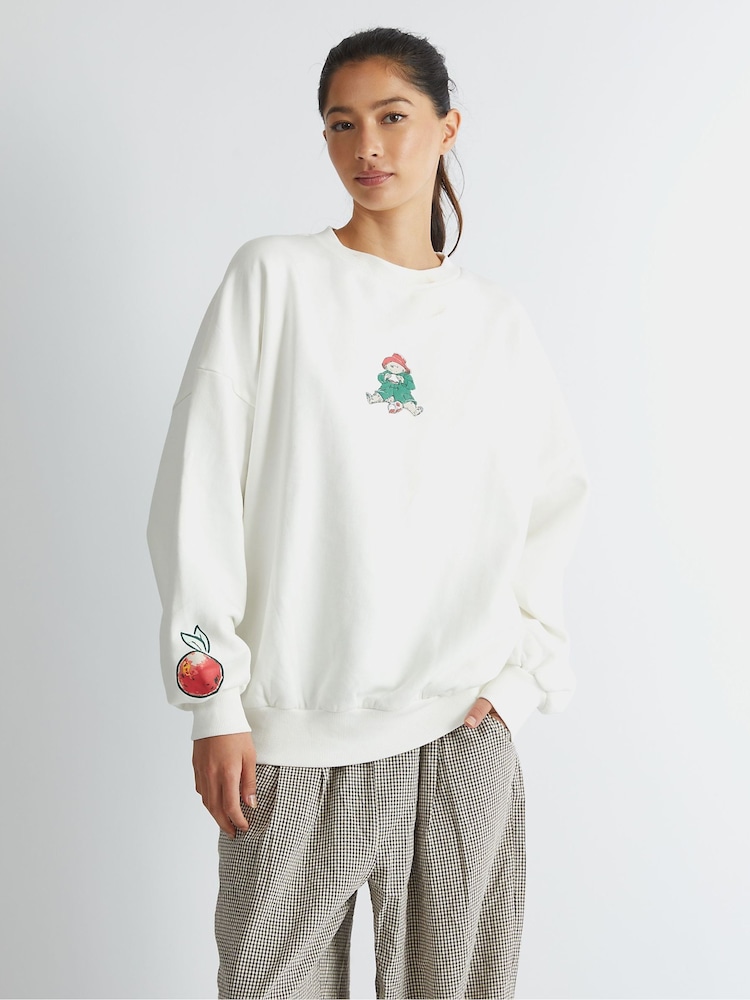 Skinnydip White Paddington x Skinnydip At The Market Sweatshirt - Image 2 of 5 Skinnydip White Paddington x Skinnydip At The Market Sweatshirt - Image 2 of 5