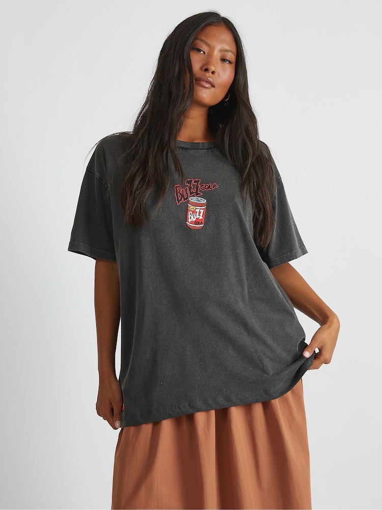 Skinnydip Grey The Simpsons x Buzz Cola T-Shirt - Image 1 of 5 Skinnydip Grey The Simpsons x Buzz Cola T-Shirt - Image 1 of 5