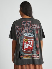 Skinnydip Grey The Simpsons x Buzz Cola T-Shirt - Image 2 of 5