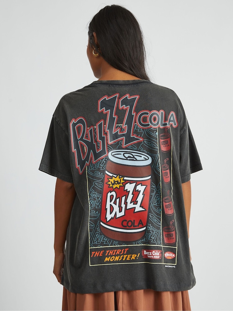 Skinnydip Grey The Simpsons x Buzz Cola T-Shirt - Image 2 of 5 Skinnydip Grey The Simpsons x Buzz Cola T-Shirt - Image 2 of 5