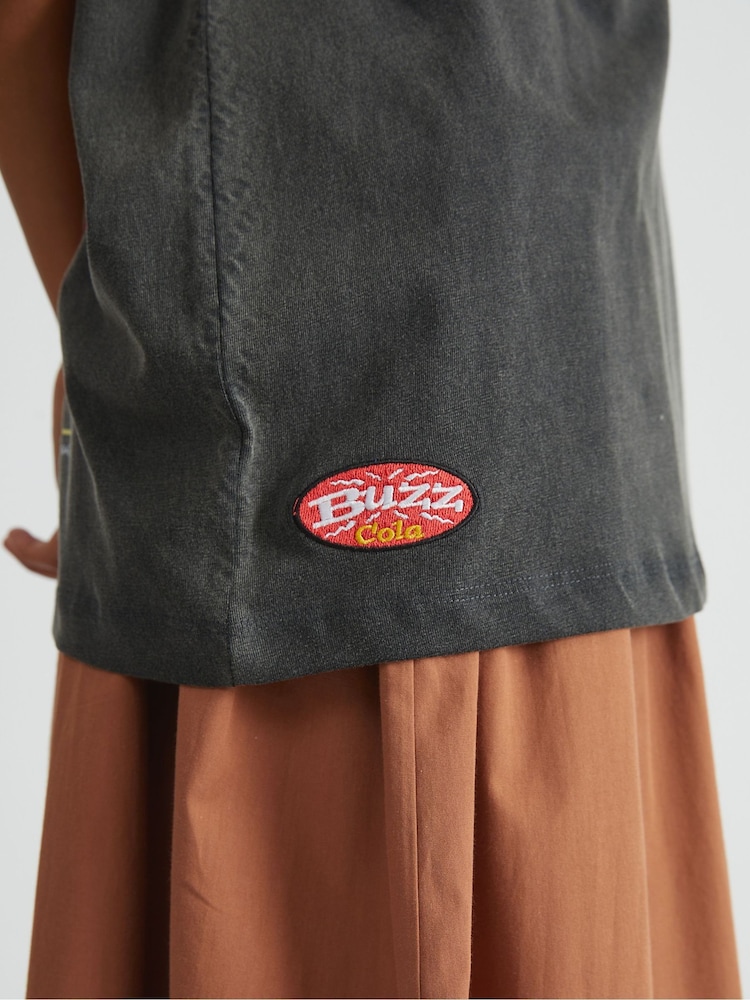 Skinnydip Grey The Simpsons x Buzz Cola T-Shirt - Image 5 of 5